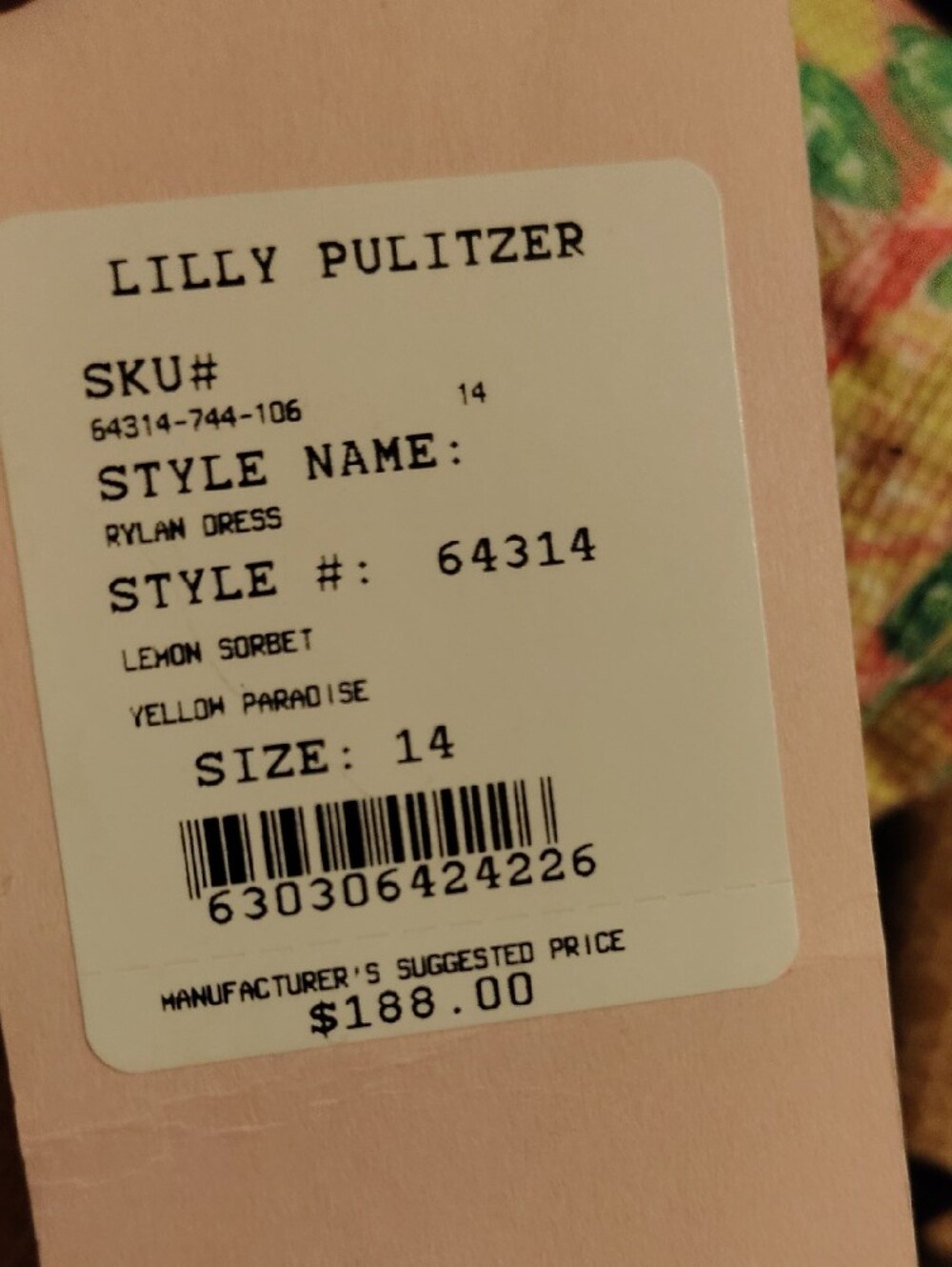Vintage Lilly Pulitzer Rylen Yellow Lemon Sorbet Monkey Dress - Picture 4 of 6